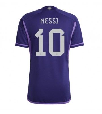 Argentina Lionel Messi #10 Replica Away Stadium Shirt World Cup 2022 Short Sleeve